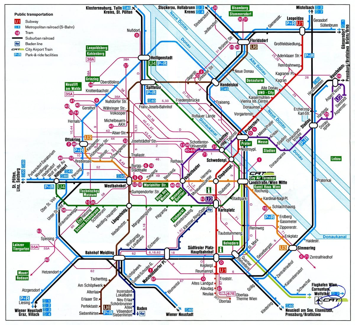 Kat jeyografik nan Vyèn, Otrich tren