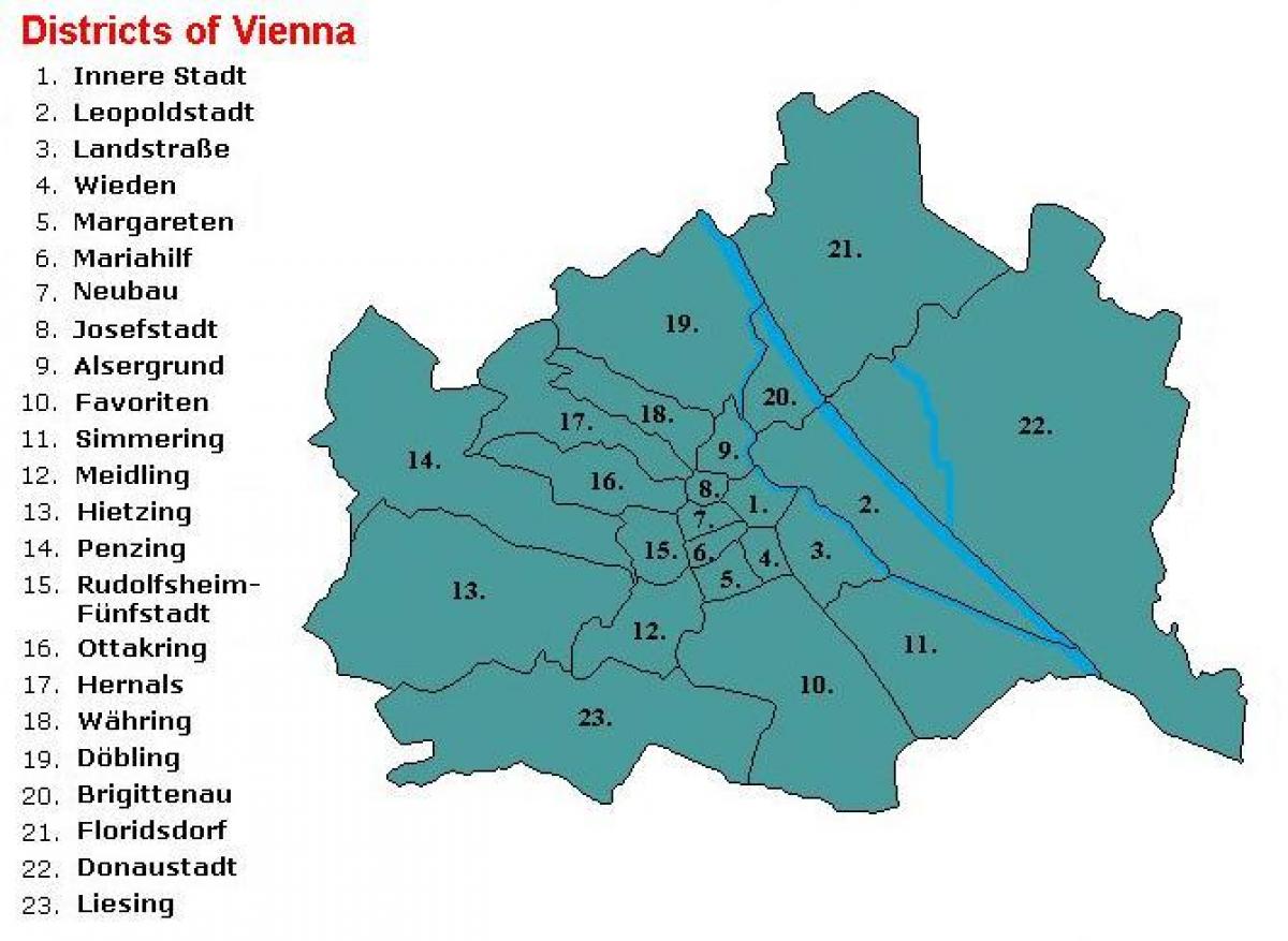 Wien distrik yo kat jeyografik