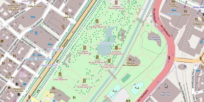 Kat jeyografik nan stadtpark Vyèn