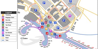 Kat jeyografik nan Vyèn destinasyon ayewopò