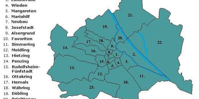 Wien distrik yo kat jeyografik