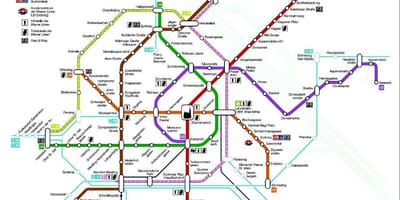 Vyèn estasyon metro kat jeyografik